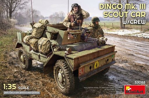 [ MINIART53088 ] Dingo mk.III scout car w/crew 1/35