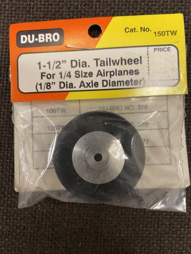 [ D150TW ] Dubro Tailwheel/Staartwiel 38 MM 1/8" (3,18mm) as diameter  