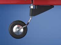 [ D375 ] Dubro staartwielbevestiging / tailwheel bracket .40 size (zonder wiel)