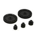 [ ECX212002 ] Pinion & Spur Gear Set: 1/18th 4WD, RUK, TOR, RLY 