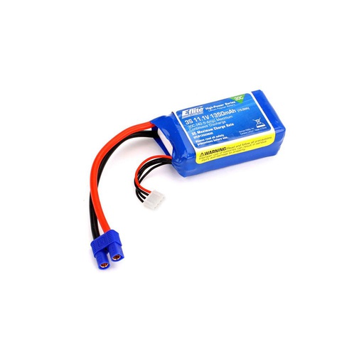 [ EFLB13503S30 ] 1350mAh 3S 11.1V 30C LiPo; 13AWGEC3