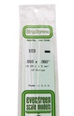 [ EG103 ] Evergreen styrene strip 0.25x1.5x350 mm (10s.)
