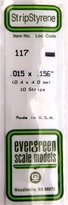 [ EG117 ] Evergreen styrene strip 0.38x4x350mm (10s.)