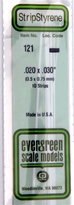 [ EG121 ] Evergreen styrene strip 0.5x0.75x350mm (10s.)