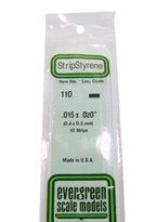 [ EG110 ] Evergreen styrene strip 0.38x0.5X350mm (10s.)