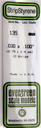 [ EG135 ] Evergreen styrene strip 0.75x2.5x360mm (10st.)   