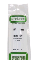 [ EG157 ] Evergreen styrene strip 1.5 x4x350 mm ( 9s.)