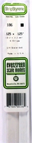 [ EG186 ] Evergreen styrene vierkant vol 3.2x3.2x350mm ( 6st.)