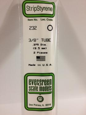 [ EG232 ] Evergreen styrene  buis  9.5 mm x 350 mm (2st.)        