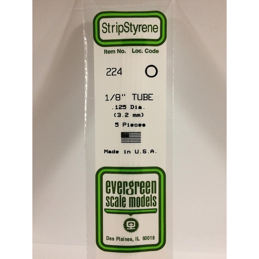 [ EG224 ] Evergreen styrene buis 3,2 mm x 360 mm (5st.)    