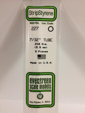 [ EG227 ] Evergreen  styrene buis 5.5 mm x 360 mm(4st.)       