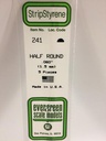 [ EG241 ] Evergreen styrene half-rond vol1.5mm x 350mm (5st.)
