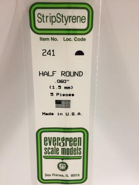 [ EG241 ] Evergreen styrene half-rond vol1.5mm x 350mm (5st.)