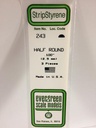 [ EG243 ] Evergreen styrene  half-rond vol 2.5 mm x 360 mm (3st.)    