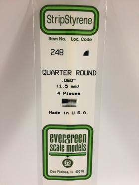 [ EG248 ] Evergreen styrene Kwart-rond 1.5  mm (4s.)