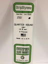 [ EG250 ] Evergreen styrene profiel kwart-rond 2.5 mm 35cm  3pcs