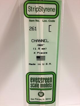 [ EG261 ] Evergreen styrene 'U' Profiel 1.5x350mm (4s.)