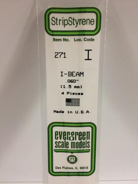 [ EG271 ] Evergreen styrene 'H' Profiel 1.5 mm (4s.)