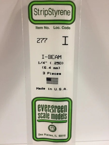 [ EG277 ] Evergreen styrene "H" Profiel 6.3 mm (2s.)