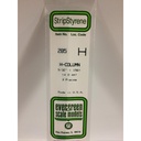 [ EG285 ] Evergreen styrene 'H' Profiel 4mmx35cm 3st   
