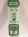 [ EG291 ] Evergreen styrene 'L' Profiel 1.5mmx350mm (4s.)