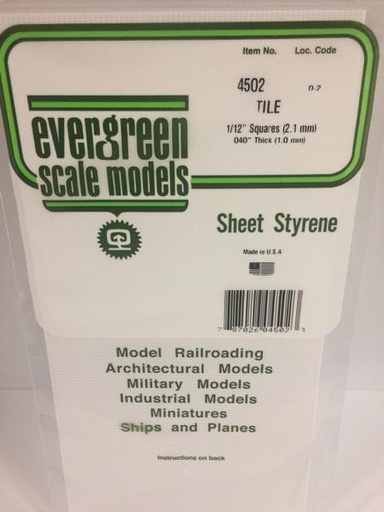 [ EG4502 ] Evergreen vierkante tegelprofiel 2.1mm