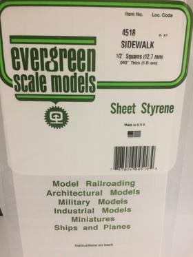 [ EG4518 ] Evergreen vierkanten 12.7 mm 1.0x150x300mm 1st