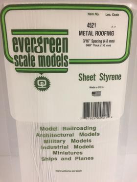 [ EG4521 ] Evergreen metal roofing 4.8 mm spacing 1.0x150x300mm 1st
