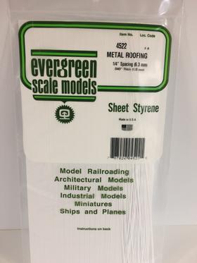 [ EG4522 ] Evergreen metal roofing 6.3 mm spacing 1.0x150x300mm 1st
