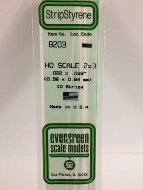 [ EG8203 ] Evergreen styrene strip 0.56x0.84x35.5mm 10st