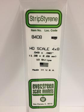 [ EG8408 ] Evergreen styrene strips 1.09x2.29x350mm 10st
