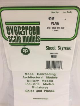 [ EG9015 ]  Evergreen styrene plaat 0.38x150x300mm 3st