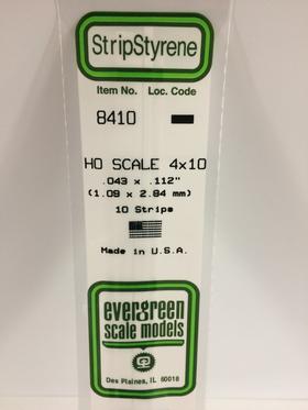 [ EG8410 ] Evergreen styrene strip 1.09x2.84x35.5mm 10st