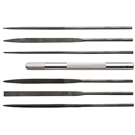 [ EXT55668 ] Excel 6-piece assorted sharpening files set  with handle 