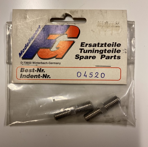 [ FG04520 ] titanium regelbaar stang  8x32  2st