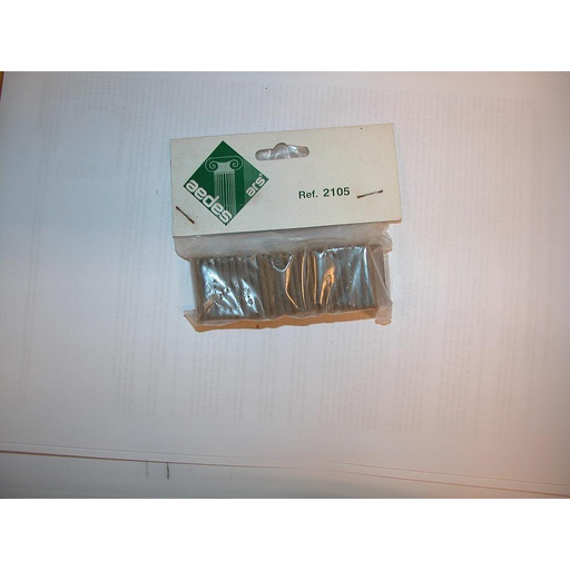 [ A2105 ] Aedes natuursteen dakpannen grijs/bruin  9x28x26mm 1/10 25st