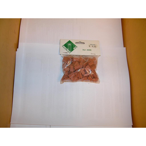 [ A2200 ]  Aedes natuursteen rood 7x5x14mm(variabel) 1/32  150st