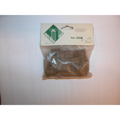 [ A2205 ] Aedes natuursteen dakpan bruin/grijs 11x15x4mm   1/20    150st