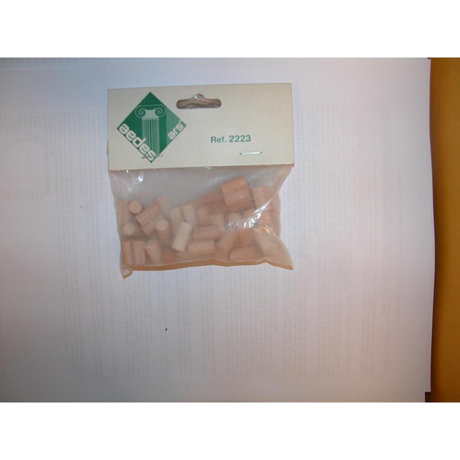 [ A2223 ] Aedes natuursteen cilinder diam8mm & 15mm hoog  50st