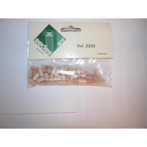 [ A2235 ] aedes natuursteen cilindervorm diam 5mm / 10mm lengte 50st