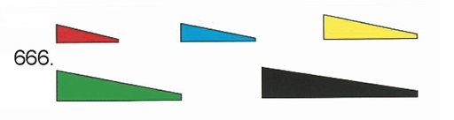 [ G666.5X25 ] Balsa assymetrische eindlijst 5x25 zwart 1 meter