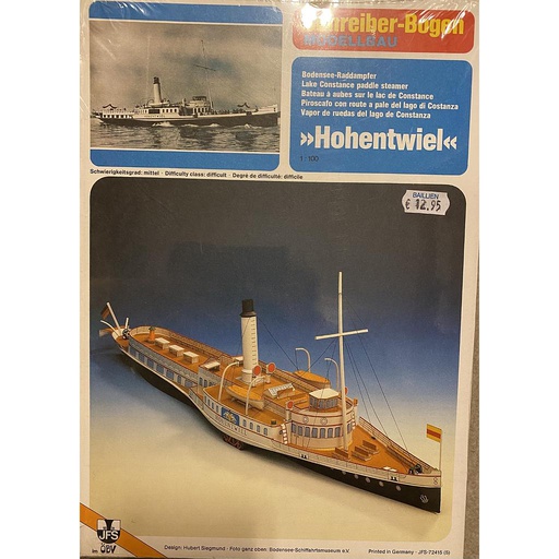 [ GA72415 ] Schreiber-Bogen Raderboot "Hohentwiel" 1/100