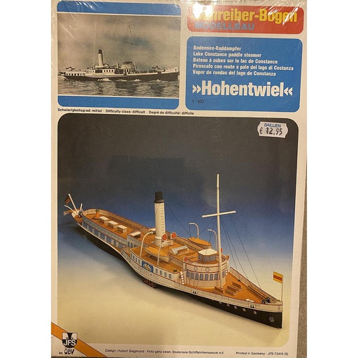 [ GA72415 ] Schreiber-Bogen Raderboot &quot;Hohentwiel&quot; 1/100