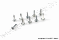 [ GF-0104-004 ] Laagbolkopflensschroef - Binnenzeskant - M3X12 - Staal - 10 st 