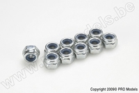 [ GF-0152-003 ] Zelfborgende zeskantmoer - M4 - Gegalvaniseerd staal - 10 st 