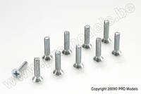 [ GF-0171-002 ] Verzonkenkopschroef - Philips - M3X8 - Gegalvaniseerd staal - 10 st 