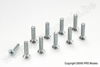 [ GF-0171-005 ] Verzonkenkopschroef - Philips - M3X16 - Gegalvaniseerd staal - 10 st 