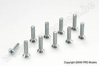 [ GF-0171-007 ] Verzonkenkopschroef - Philips - M3X25 - Gegalvaniseerd staal - 10 st 