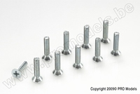 [ GF-0171-012 ] Verzonkenkopschroef - Philips - M4X12 - Gegalvaniseerd staal - 10 st 