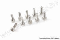 [ GF-0200-006 ] Cilinderschroef - Binnenzeskant - M3X8 - Inox - 10 st 